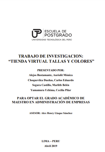 Tienda virtual Tallas y Colores