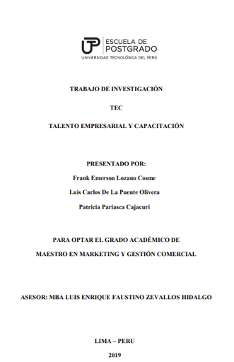 TEC. Talento empresarial y capacitación