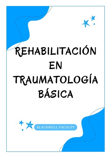 REHABILITACIÓN EN TRAUMATOLOGÍA BÁSICA