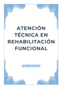 ATENCIÓN TÉCNICA EN REHABILITACIÓN FUNCIONAL