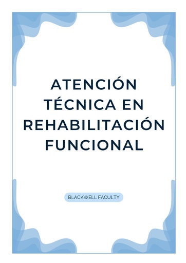 ATENCIÓN TÉCNICA EN REHABILITACIÓN FUNCIONAL