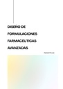 DISEÑO DE FORMULACIONES FARMACÉUTICAS AVANZADAS