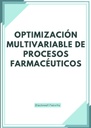 OPTIMIZACIÓN MULTIVARIABLE DE PROCESOS FARMACÉUTICOS