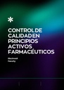 CONTROL DE CALIDAD EN PRINCIPIOS ACTIVOS FARMACÉUTICOS