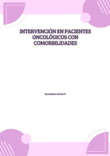 INTERVENCIÓN EN PACIENTES ONCOLÓGICOS CON COMORBILIDADES