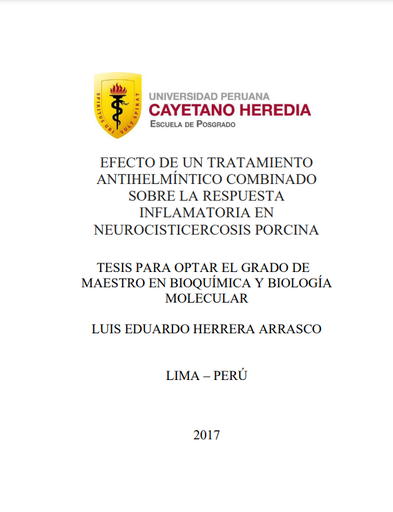 Efecto de un tratamiento antihelmíntico combinado sobre la respuesta inflamatoria en neurocisticercosis porcina