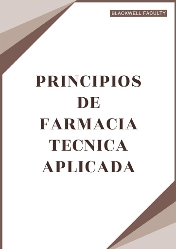 PRINCIPIOS DE FARMACIA TECNICA APLICADA