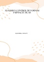 ANALISIS Y CONTROL DE FORMAS FARMACEUTICAS