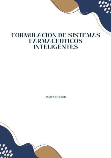 FORMULACION DE SISTEMAS FARMACEUTICOS INTELIGENTES