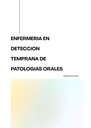 ENFERMERIA EN DETECCION TEMPRANA DE PATOLOGIAS ORALES