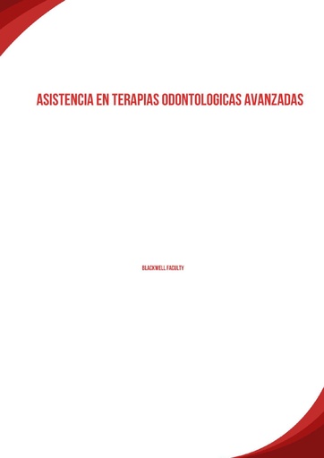 ASISTENCIA EN TERAPIAS ODONTOLOGICAS AVANZADAS