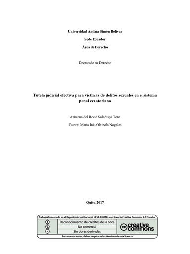 Tutela judicial efectiva para víctimas de delitos sexuales en el sistema penal ecuatoriano