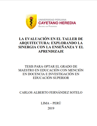 La evaluación en el taller de arquitectura: explorando la sinergia con la enseñanza y el aprendizaje