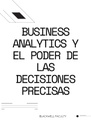 BUSINESS ANALYTICS Y EL PODER DE LAS DECISIONES PRECISAS