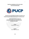 Evaluación de los aprendizajes que realizan las docentes de una Institución Educativa Pública de nivel inicial