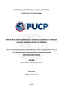 Informe de la práctica profesional en un aula de 4 años de una institución educativa privada del distrito de Miraflores