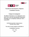 El efecto financiero en la aplicación de la NIIF 9 en el uso de instrumentos financieros derivados en SUSALUD SAC