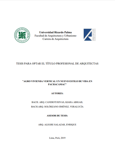 Agro vivienda vertical un nuevo estilo de vida en Pachacamac