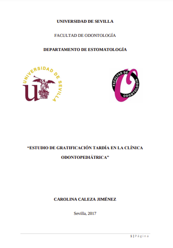 Estudio de gratificación tardía en la clínica odontopediátrica