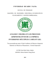 Análisis y mejora en los procesos administrativos de la empresa Inversiones Múltiples Camelot S.R.L.