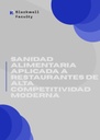 SANIDAD ALIMENTARIA APLICADA A RESTAURANTES DE ALTA COMPETITIVIDAD MODERNA
