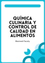 QUÍMICA CULINARIA Y CONTROL DE CALIDAD EN ALIMENTOS