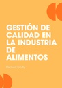 GESTIÓN DE CALIDAD EN LA INDUSTRIA DE ALIMENTOS