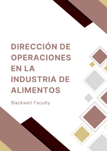 DIRECCIÓN DE OPERACIONES EN LA INDUSTRIA DE ALIMENTOS