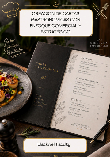 CREACIÓN DE CARTAS GASTRONÓMICAS CON ENFOQUE COMERCIAL Y ESTRATÉGICO