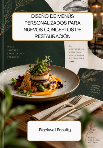 DISEÑO DE MENÚS PERSONALIZADOS PARA NUEVOS CONCEPTOS DE RESTAURACIÓN