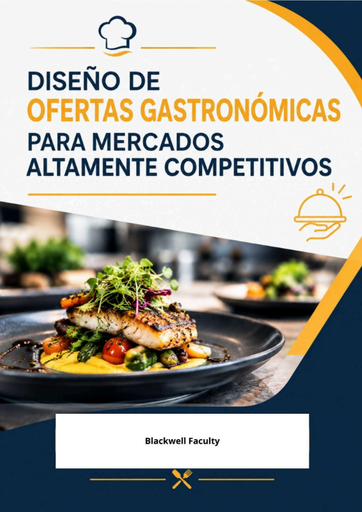 DISEÑO DE OFERTAS GASTRONÓMICAS PARA MERCADOS ALTAMENTE COMPETITIVOS