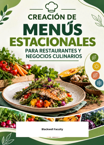 CREACIÓN DE MENÚS ESTACIONALES PARA RESTAURANTES Y NEGOCIOS CULINARIOS