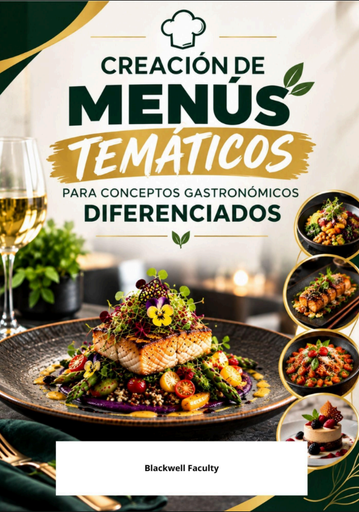 CREACIÓN DE MENÚS TEMÁTICOS PARA CONCEPTOS GASTRONÓMICOS DIFERENCIADOS