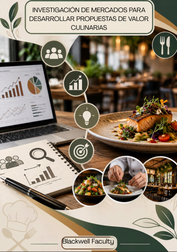 INVESTIGACIÓN DE MERCADOS PARA DESARROLLAR PROPUESTAS DE VALOR CULINARIAS