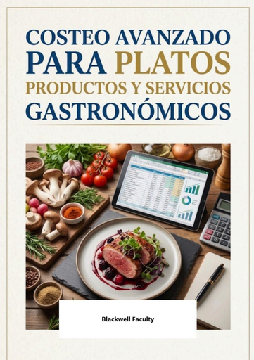 COSTEO AVANZADO PARA PLATOS PRODUCTOS Y SERVICIOS GASTRONÓMICOS