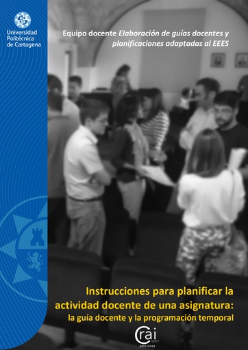 Instrucciones para planificar la actividad docente de una asignatura