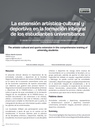 La extensión artística-cultural y deportiva en la formación integral de los estudiantes universitarios