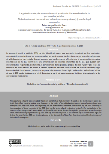 La globalización y la economía social y solidaria. Un estudio desde la perspectiva jurídica