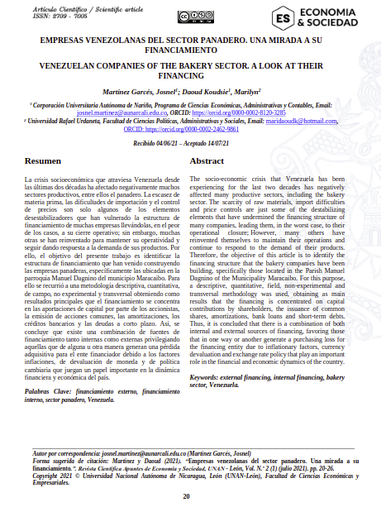 Empresas venezolanas en el sector panadero, una mirada a su financiamiento