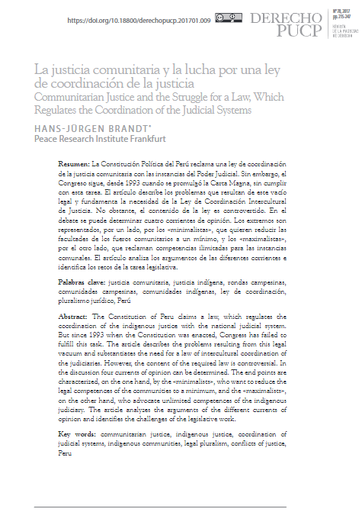 La justicia comunitaria y la lucha por una ley de coordinación de la justicia