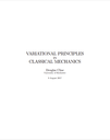 Variational principles in classical mechanics