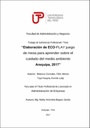 Elaboración de ECO-PLAY juego de mesa para aprender sobre el cuidado del medio ambiente Arequipa-2017