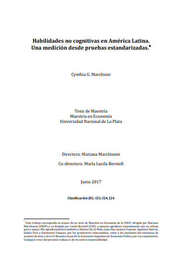 Habilidades no cognitivas en América Latina