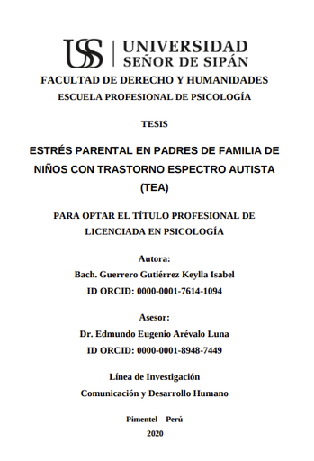 Estrés parental en padres de familia de niños con trastorno espectro autista (TEA)