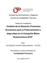 Análisis de la situación financiera económica para el financiamiento a largo plazo en Minas Buenaventura