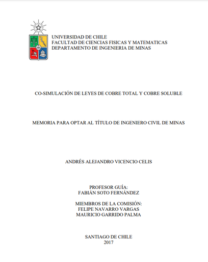 Co-Simulación de leyes de cobre total y cobre soluble