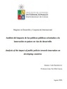 Análisis del impacto de las políticas públicas orientadas a la innovación en países en vías de desarrollo