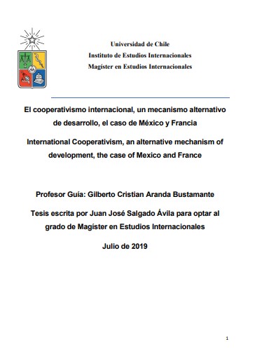 El cooperativismo internacional, un mecanismo alternativo de desarrollo, el caso de México y Francia