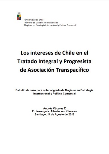 Los intereses de Chile en el Tratado Integral y Progresista de Asociación Transpacífico