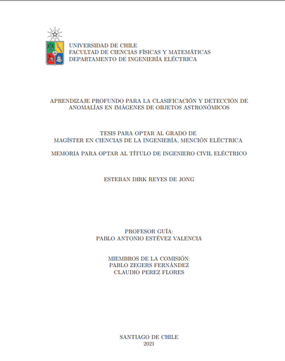 Aprendizaje profundo para la clasificación y detección de anomalías en imágenes de objetos astronómicos